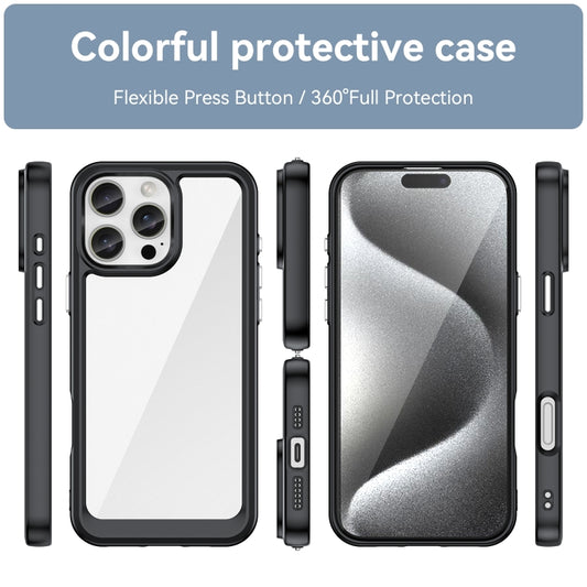 Colorful Series Acrylic + TPU Phone Case, For iPhone 16 Pro Max, For iPhone 16 Pro, For iPhone 16 Plus, For iPhone 16, For iPhone SE 2024