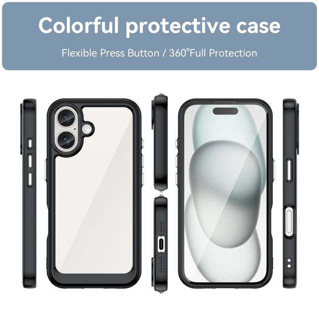 Colorful Series Acrylic + TPU Phone Case, For iPhone 16, For iPhone 15 Pro Max, For iPhone 15 Pro, For iPhone 15 Plus