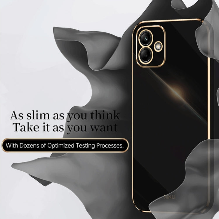 XINLI Straight Edge 6D Electroplate TPU Phone Case, For Samsung Galaxy A05, For Samsung Galaxy A05s, For Samsung Galaxy M34 5G
