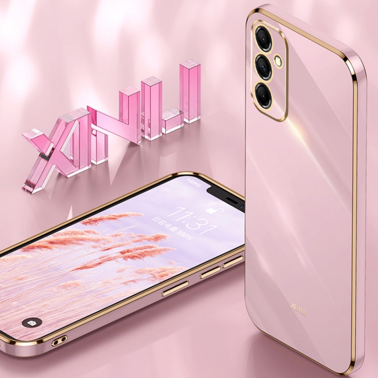 XINLI Straight Edge 6D Electroplate TPU Phone Case, For Samsung Galaxy A55, For Samsung Galaxy A35 5G, For Samsung Galaxy S24 Ultra 5G
