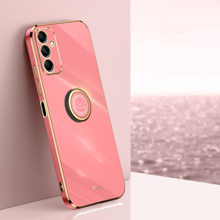 XINLI Straight Edge 6D Electroplate TPU Phone Case with Ring Holder, For Samsung Galaxy F14 5G, For Samsung Galaxy M14 5G, For Samsung Galaxy A04e 4G
