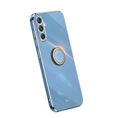 XINLI Straight Edge 6D Electroplate TPU Phone Case with Ring Holder, For Samsung Galaxy A25 5G, For Samsung Galaxy S23 FE 5G, For Samsung Galaxy M54 5G