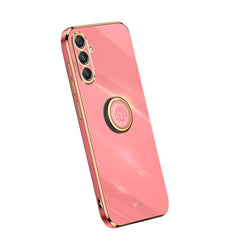 XINLI Straight Edge 6D Electroplate TPU Phone Case with Ring Holder, For Samsung Galaxy A25 5G, For Samsung Galaxy S23 FE 5G, For Samsung Galaxy M54 5G