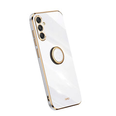 XINLI Straight Edge 6D Electroplate TPU Phone Case with Ring Holder, For Samsung Galaxy A25 5G, For Samsung Galaxy S23 FE 5G, For Samsung Galaxy M54 5G