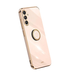 XINLI Straight Edge 6D Electroplate TPU Phone Case with Ring Holder, For Samsung Galaxy A25 5G, For Samsung Galaxy S23 FE 5G, For Samsung Galaxy M54 5G