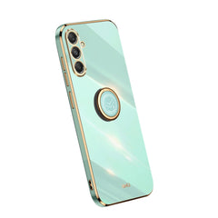 XINLI Straight Edge 6D Electroplate TPU Phone Case with Ring Holder, For Samsung Galaxy A25 5G, For Samsung Galaxy S23 FE 5G, For Samsung Galaxy M54 5G