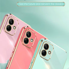 XINLI Straight Edge 6D Electroplate TPU Phone Case with Ring Holder, For Samsung Galaxy A05, For Samsung Galaxy A05s, For Samsung Galaxy M34 5G