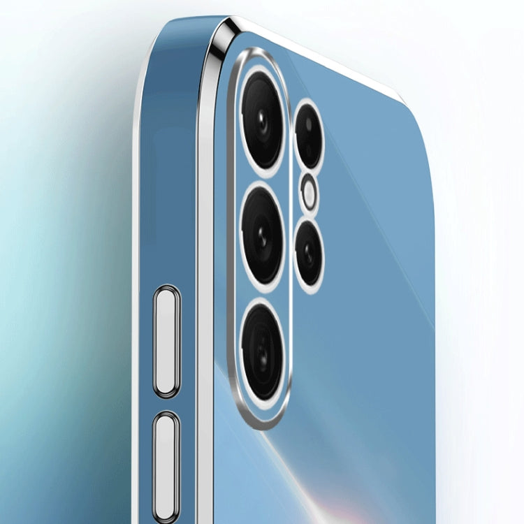 XINLI Straight Edge 6D Electroplate TPU Phone Case with Ring Holder, For Samsung Galaxy S24 Ultra 5G, For Samsung Galaxy S24+ 5G, For Samsung Galaxy S24 5G