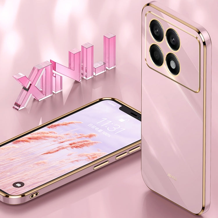 XINLI Straight Edge 6D Electroplate TPU Phone Case