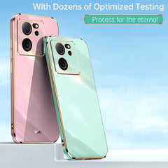 XINLI Straight Edge 6D Electroplate TPU Phone Case
