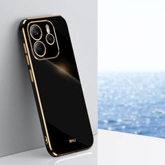 XINLI Straight Edge 6D Electroplate TPU Phone Case