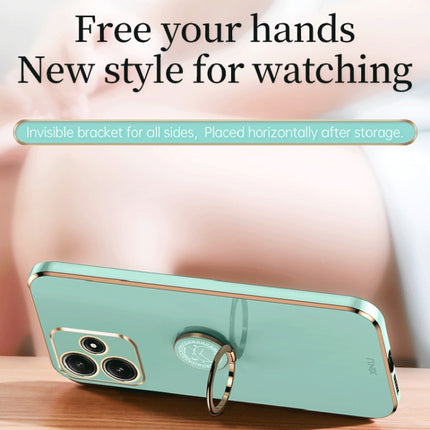 XINLI Straight Edge 6D Electroplate TPU Phone Case with Ring Holder, For Xiaomi Redmi Note 12R, For Xiaomi Redmi K70, For Xiaomi Redmi 12 4G