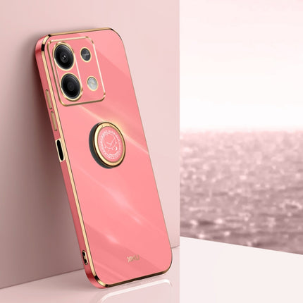 XINLI Straight Edge 6D Electroplate TPU Phone Case with Ring Holder, For Xiaomi 14, For Xiaomi Redmi Note 13 5G, For Xiaomi Redmi 13C 4G