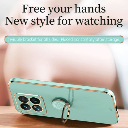 XINLI Straight Edge 6D Electroplate TPU Phone Case with Ring Holder, For Xiaomi 14, For Xiaomi Redmi Note 13 5G, For Xiaomi Redmi 13C 4G