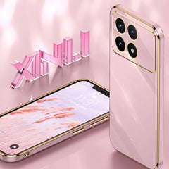 XINLI Straight Edge 6D Electroplate TPU Phone Case with Ring Holder, For Xiaomi Redmi K70E, For Xiaomi 14 Pro, For Xiaomi 14, For Xiaomi Redmi Note 13 5G