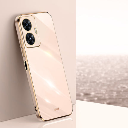 XINLI Straight 6D Plating Gold Edge TPU Phone Case, For Realme GT Neo5 SE, For Realme C55