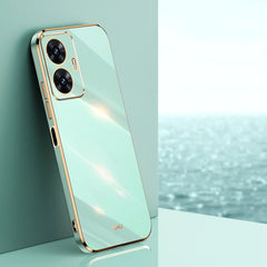 XINLI Straight 6D Plating Gold Edge TPU Phone Case, For Realme GT Neo5 SE, For Realme C55