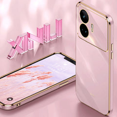XINLI Straight 6D Plating Gold Edge TPU Phone Case, For Realme GT Neo5 SE, For Realme C55