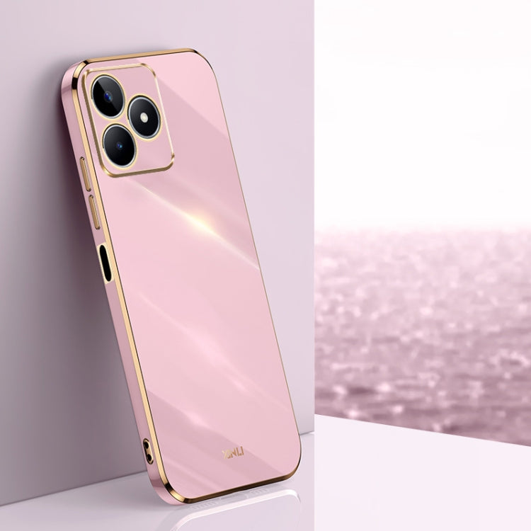 XINLI Straight 6D Plating Gold Edge TPU Phone Case, For Realme 11 5G, For Realme C53 2023, For Realme 11 Pro+ 5G