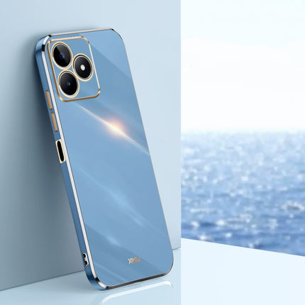 XINLI Straight 6D Plating Gold Edge TPU Phone Case, For Realme 11 5G, For Realme C53 2023, For Realme 11 Pro+ 5G