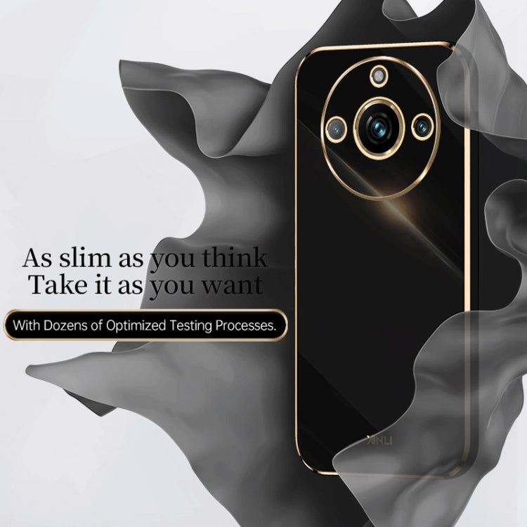 XINLI Straight 6D Plating Gold Edge TPU Phone Case, For Realme 11 5G, For Realme C53 2023, For Realme 11 Pro+ 5G