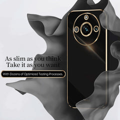 XINLI Straight 6D Plating Gold Edge TPU Phone Case, For Realme 11 5G, For Realme C53 2023, For Realme 11 Pro+ 5G