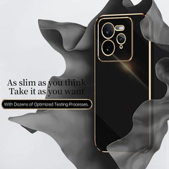 XINLI Straight 6D Plating Gold Edge TPU Phone Case, For Realme GT 7 Pro 5G, For Realme Note 60 4G, For Realme 13 Pro Global