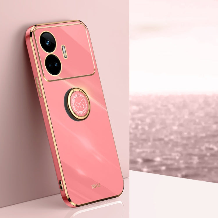XINLI Straight Edge 6D Electroplate TPU Phone Case with Ring Holder, For Realme C53 2023, For Realme 11 Pro+ 5G, For Realme GT Neo5 SE