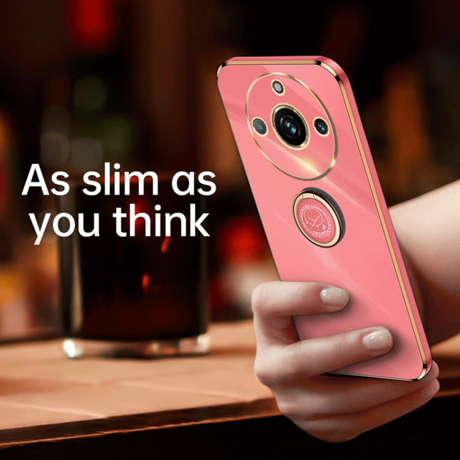 XINLI Straight Edge 6D Electroplate TPU Phone Case with Ring Holder, For Realme 11 5G, For Realme C53 2023, For Realme 11 Pro+ 5G