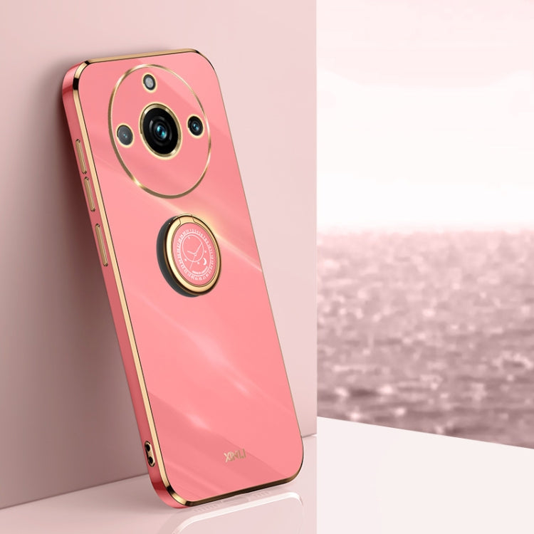 XINLI Straight Edge 6D Electroplate TPU Phone Case with Ring Holder, For Realme C53 2023, For Realme 11 Pro+ 5G, For Realme GT Neo5 SE