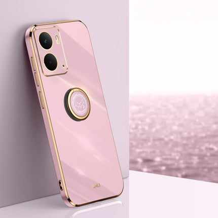 XINLI Straight Edge 6D Electroplate TPU Phone Case with Ring Holder, For Realme 15 5G Global, For Realme 14 5G Global, For Realme Neo7X