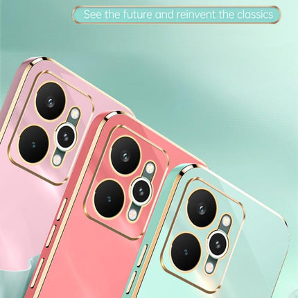 XINLI Straight Edge 6D Electroplate TPU Phone Case with Ring Holder, For Realme 15 5G Global, For Realme 14 5G Global, For Realme Neo7X