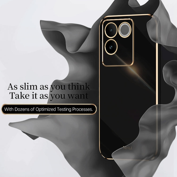 XINLI Straight Edge 6D Electroplate TPU Phone Case, For vivo S17e, For vivo Y78+, For vivo iQOO Pro