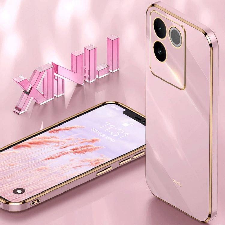 XINLI Straight Edge 6D Electroplate TPU Phone Case, For vivo S17e, For vivo Y78+, For vivo iQOO Pro