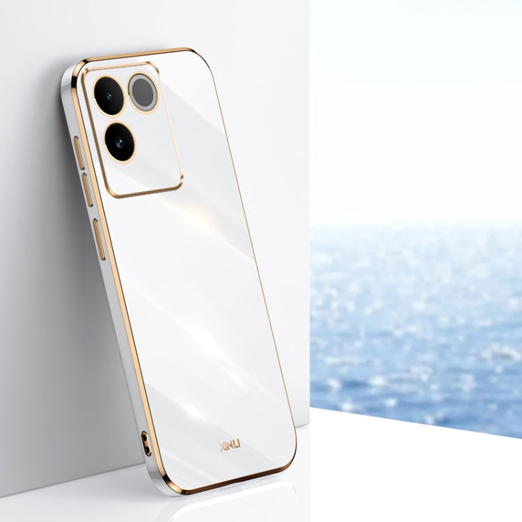 XINLI Straight Edge 6D Electroplate TPU Phone Case, For vivo S17e, For vivo Y78+, For vivo iQOO Pro
