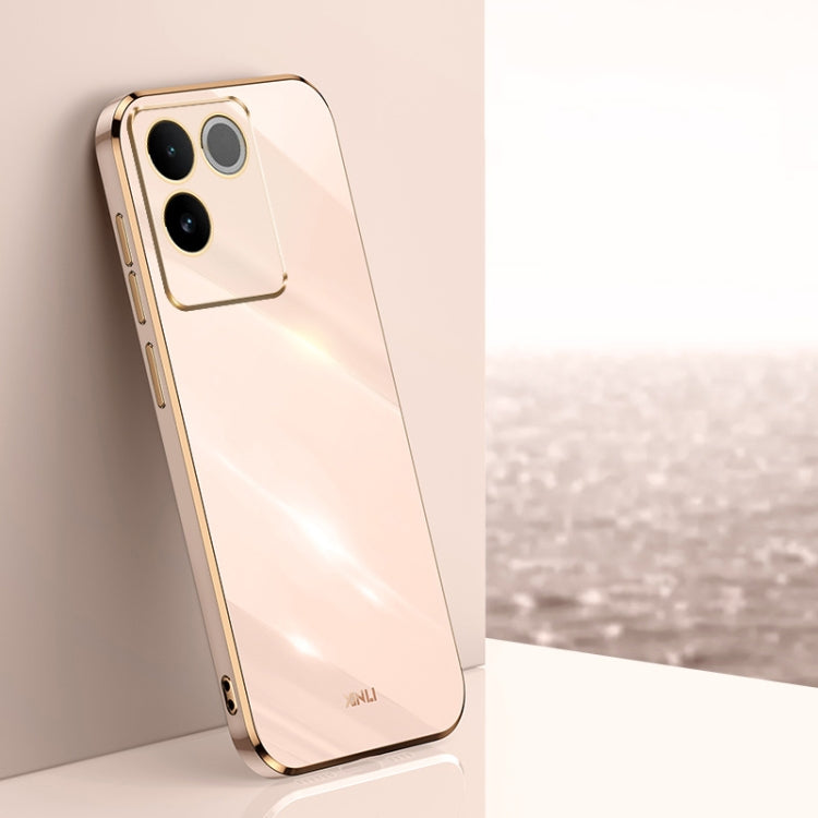 XINLI Straight Edge 6D Electroplate TPU Phone Case, For vivo S17e, For vivo Y78+, For vivo iQOO Pro