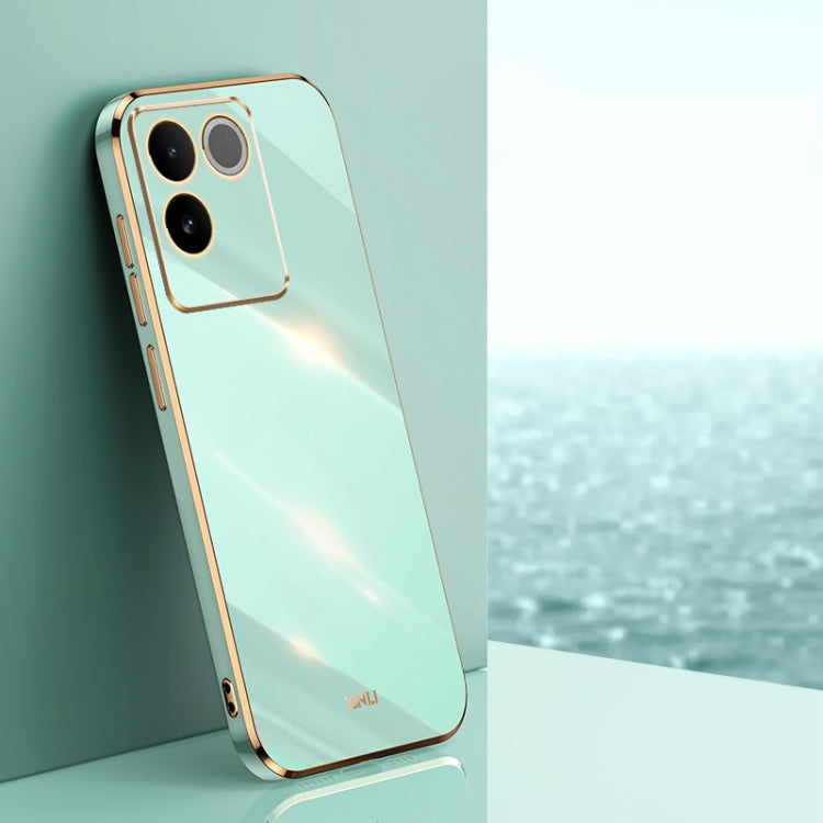 XINLI Straight Edge 6D Electroplate TPU Phone Case, For vivo S17e, For vivo Y78+, For vivo iQOO Pro