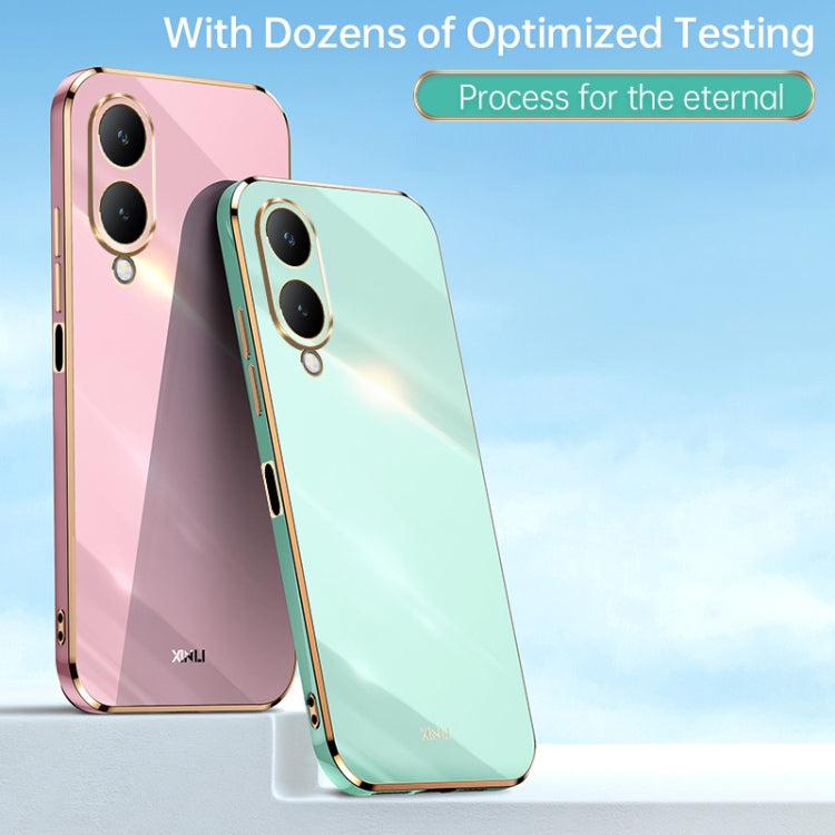XINLI Straight Edge 6D Electroplate TPU Phone Case, For vivo Y17S 4G, For vivo Y35M+, For vivo S17