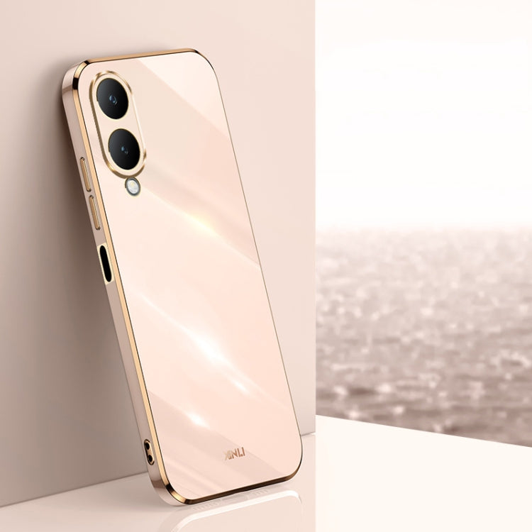 XINLI Straight Edge 6D Electroplate TPU Phone Case, For vivo Y17S 4G, For vivo Y35M+, For vivo S17