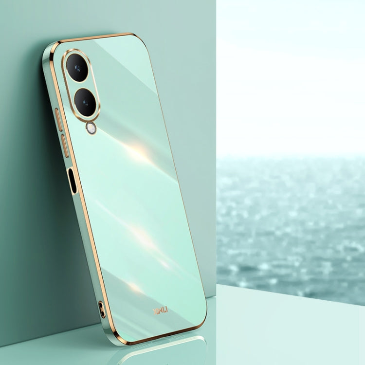 XINLI Straight Edge 6D Electroplate TPU Phone Case, For vivo Y17S 4G, For vivo Y35M+, For vivo S17