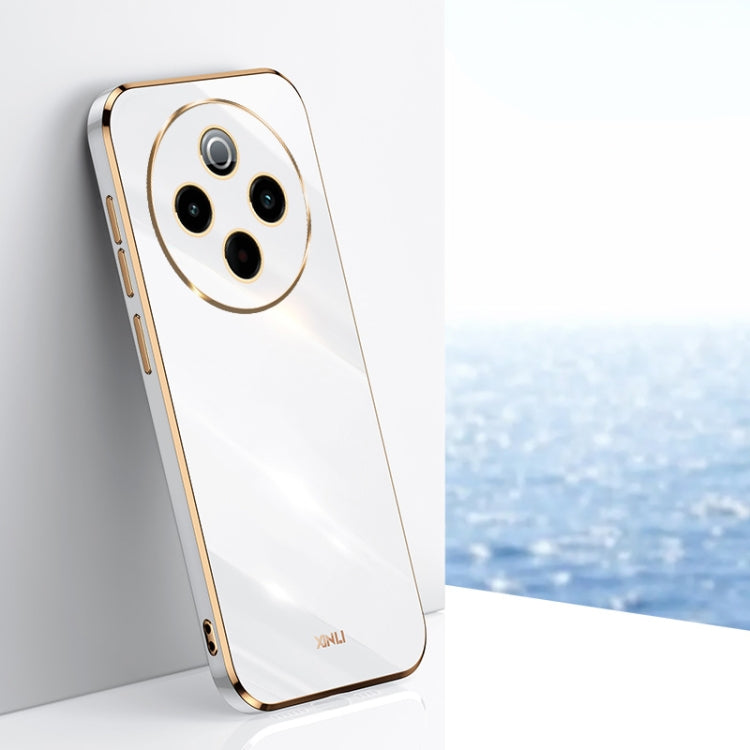 XINLI Straight Edge 6D Electroplate TPU Phone Case, For vivo V50 Lite, For vivo V50, For vivo Y300 Pro