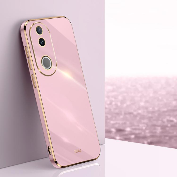 XINLI Straight Edge 6D Electroplate TPU Phone Case, For vivo V50 Lite, For vivo V50, For vivo Y300 Pro