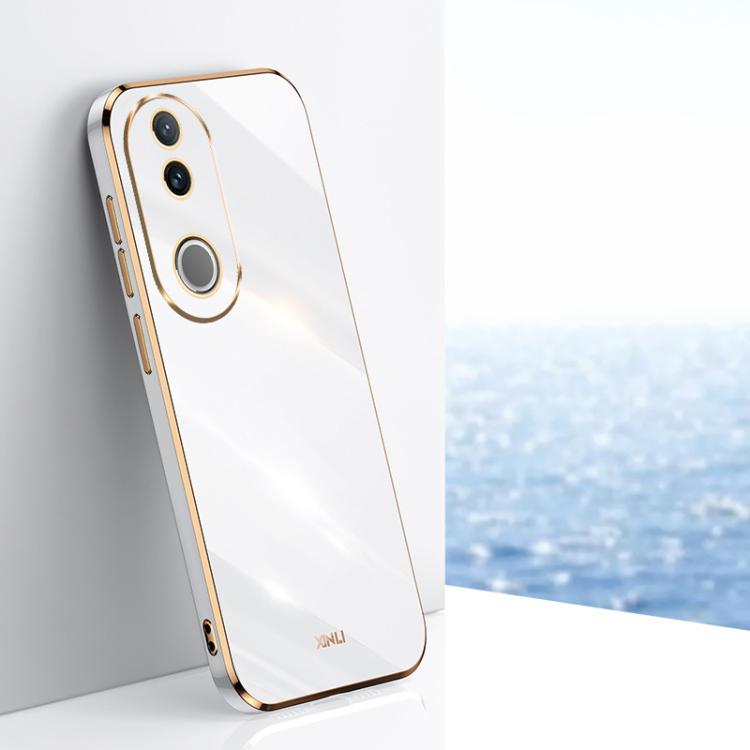 XINLI Straight Edge 6D Electroplate TPU Phone Case, For vivo V50 Lite, For vivo V50, For vivo Y300 Pro