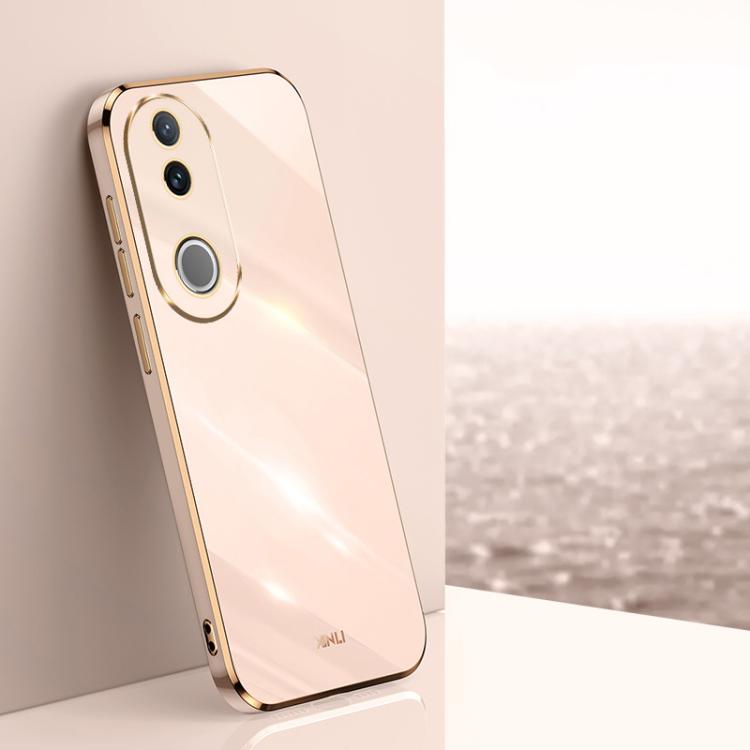 XINLI Straight Edge 6D Electroplate TPU Phone Case, For vivo V50 Lite, For vivo V50, For vivo Y300 Pro
