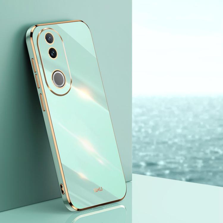XINLI Straight Edge 6D Electroplate TPU Phone Case, For vivo V50 Lite, For vivo V50, For vivo Y300 Pro