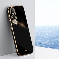 XINLI Straight Edge 6D Electroplate TPU Phone Case, For vivo V50 Lite, For vivo V50, For vivo Y300 Pro