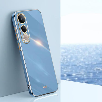 XINLI Straight Edge 6D Electroplate TPU Phone Case, For vivo V50 Lite, For vivo V50, For vivo Y300 Pro