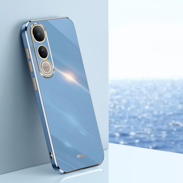 XINLI Straight Edge 6D Electroplate TPU Phone Case, For vivo V50 Lite, For vivo V50, For vivo Y300 Pro