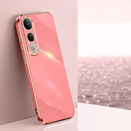 XINLI Straight Edge 6D Electroplate TPU Phone Case, For vivo V50 Lite, For vivo V50, For vivo Y300 Pro