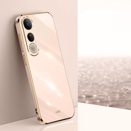 XINLI Straight Edge 6D Electroplate TPU Phone Case, For vivo V50 Lite, For vivo V50, For vivo Y300 Pro